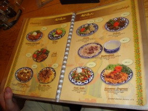 The menu with descriptions in English and pictures of every dish served. The menu with descriptions in English and pictures of every dish served.