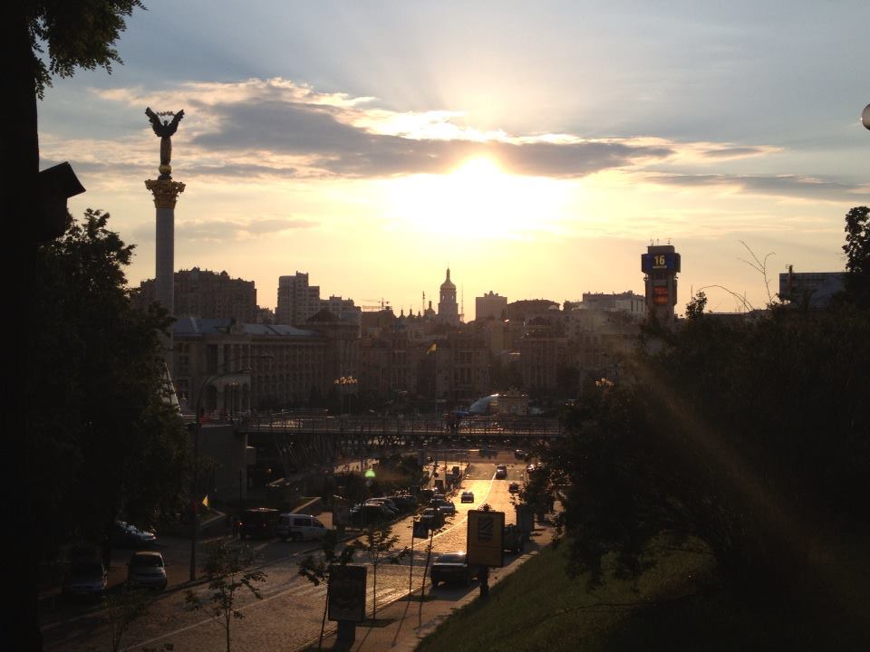 Kyiv, Ukraine on a summer evening. Receiving TORFL certification was one of the highlights of my summer stay.