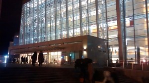 The theater as one ascends the stairs