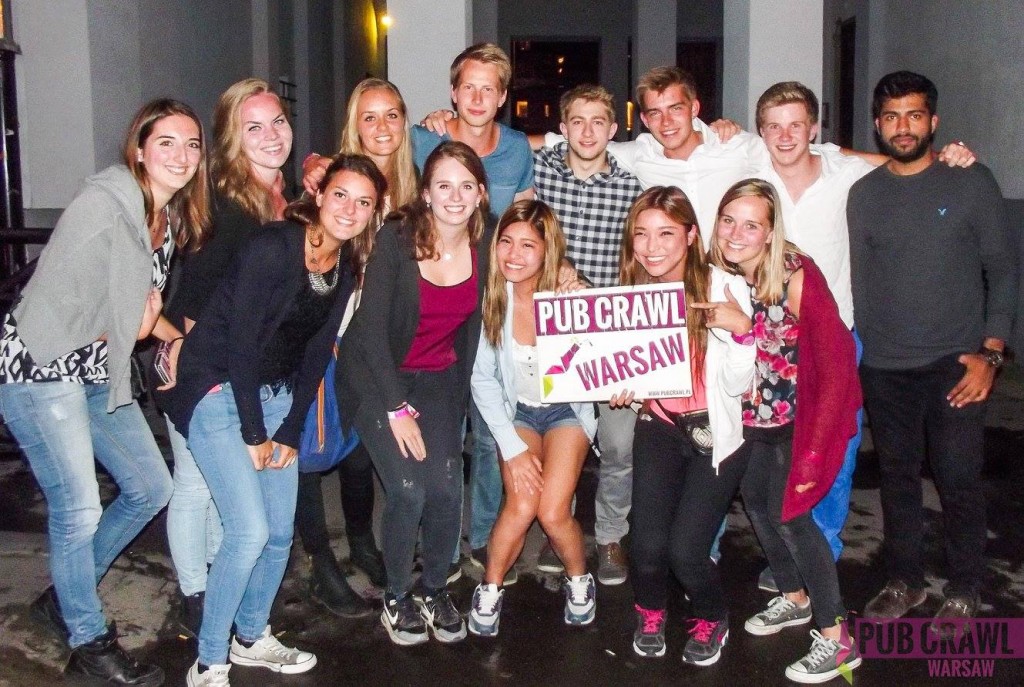 Leaving Warszawa-Berlin bar, a group pic is in order