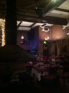 View from inside the restaurant