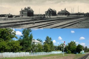 Historic building of the Moscow Ring Railway - then and today