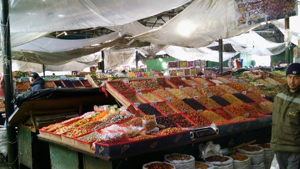 Dried Fruit and Nuts at Osh Bazaar