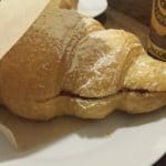 A Lviv Croissant filled with jam