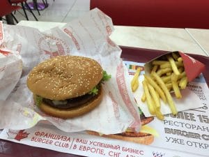 Burger Club burger and fries