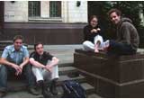 "The Stoop," a common hang-out place during summer for MGU students