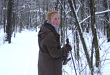 Emy cross-country skiing in Russia