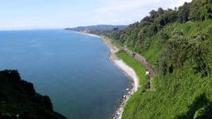 The coastline near Batumi, Georgia.